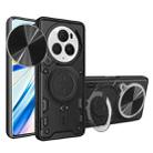 For Honor Magic6 Pro 5G CD Texture Sliding Camshield Magnetic Holder Phone Case(Black) - 1