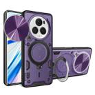 For Honor Magic6 Pro 5G CD Texture Sliding Camshield Magnetic Holder Phone Case(Purple) - 1