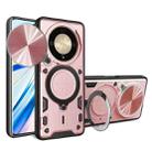 For Honor X9b CD Texture Sliding Camshield Magnetic Holder Phone Case(Pink) - 1