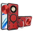 For Honor X9b CD Texture Sliding Camshield Magnetic Holder Phone Case(Red) - 1