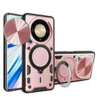 For Honor X9a / Magic5 Lite CD Texture Sliding Camshield Magnetic Holder Phone Case(Pink) - 1