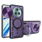 For Honor Magic5 Pro CD Texture Sliding Camshield Magnetic Holder Phone Case(Purple) - 1