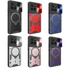 For Honor X8 5G / X6 4G CD Texture Sliding Camshield Magnetic Holder Phone Case(Red) - 2