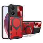 For Honor X5 Plus CD Texture Sliding Camshield Magnetic Holder Phone Case(Red) - 1