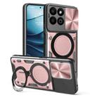 For Honor 200 Smart CD Texture Sliding Camshield Magnetic Holder Phone Case(Pink) - 1