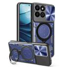 For Honor 200 Smart CD Texture Sliding Camshield Magnetic Holder Phone Case(Blue) - 1