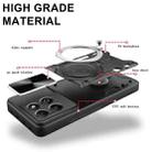 For Honor X6b 4G CD Texture Sliding Camshield Magnetic Holder Phone Case(Red) - 3