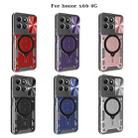 For Honor X6b 4G CD Texture Sliding Camshield Magnetic Holder Phone Case(Purple) - 2