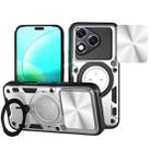 For Honor 400 Lite CD Texture Sliding Camshield Magnetic Holder Phone Case(Silver) - 1