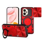 For Honor 400 Global 156.5mm CD Texture Sliding Camshield Magnetic Holder Phone Case(Red) - 1