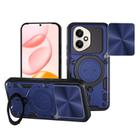 For Honor 400 Global 156.5mm CD Texture Sliding Camshield Magnetic Holder Phone Case(Blue) - 1