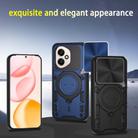 For Honor 400 Global 156.5mm CD Texture Sliding Camshield Magnetic Holder Phone Case(Blue) - 3