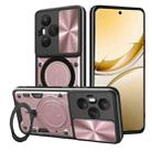 For Honor 400 Pro Global 160.8mm CD Texture Sliding Camshield Magnetic Holder Phone Case(Pink) - 1