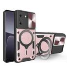For Tecno Pova 5 CD Texture Sliding Camshield Magnetic Holder Phone Case(Pink) - 1