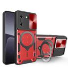 For Tecno Pova 5 CD Texture Sliding Camshield Magnetic Holder Phone Case(Red) - 1