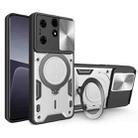 For Tecno Spark 10 Pro 4G CD Texture Sliding Camshield Magnetic Holder Phone Case(Silver) - 1