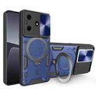 For Tecno Spark 10 / Spark 10C CD Texture Sliding Camshield Magnetic Holder Phone Case(Blue) - 1