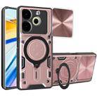 For Tecno Pova 6 Neo 4G CD Texture Sliding Camshield Magnetic Holder Phone Case(Pink) - 1