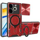 For Tecno Pova 6 Neo 4G CD Texture Sliding Camshield Magnetic Holder Phone Case(Red) - 1