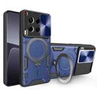 For Tecno Camon 30 4G / 5G CD Texture Sliding Camshield Magnetic Holder Phone Case(Blue) - 1