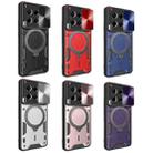 For Tecno Camon 30 4G / 5G CD Texture Sliding Camshield Magnetic Holder Phone Case(Blue) - 2