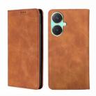 For vivo Y27 4G Skin Feel Magnetic Leather Phone Case(Light Brown) - 1