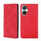 For vivo Y27 4G Skin Feel Magnetic Leather Phone Case(Red) - 1