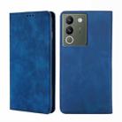 For vivo V29e 5G Skin Feel Magnetic Leather Phone Case(Blue) - 1