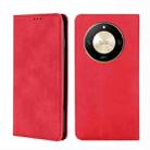 For Honor X50 5G Skin Feel Magnetic Leather Phone Case(Red) - 1