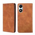 For Honor X5 Plus 4G / Play 40C Skin Feel Magnetic Leather Phone Case(Light Brown) - 1