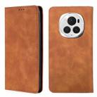 For Honor Magic6 Pro Skin Feel Magnetic Leather Phone Case(Light Brown) - 1