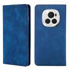 For Honor Magic6 Pro Skin Feel Magnetic Leather Phone Case(Blue) - 1