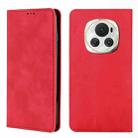 For Honor Magic6 Skin Feel Magnetic Leather Phone Case(Red) - 1