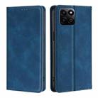 For Honor Play 60 Plus Skin Feel Magnetic Leather Phone Case(Blue) - 1