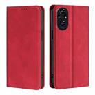 For Honor 200 5G Skin Feel Magnetic Leather Phone Case(Red) - 1