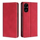 For Honor 200 Pro 5G Skin Feel Magnetic Leather Phone Case(Red) - 1