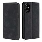 For Honor 200 Pro 5G Skin Feel Magnetic Leather Phone Case(Black) - 1