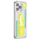 For iPhone 15 Pro Mutural Cyber Series TPU Phone Case with IML Stand(Yellow) - 1