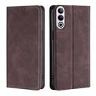 For OnePlus Ace 3V 5G Skin Feel Magnetic Leather Phone Case(Dark Brown) - 1