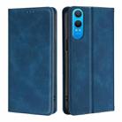 For OnePlus Nord CE 4 Lite 5G Skin Feel Magnetic Leather Phone Case(Blue) - 1