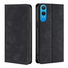 For OnePlus Nord CE 4 Lite 5G Skin Feel Magnetic Leather Phone Case(Black) - 1