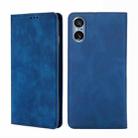 For Sony Xperia 5 V Skin Feel Magnetic Leather Phone Case(Blue) - 1