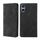 For Sony Xperia 5 V Skin Feel Magnetic Leather Phone Case(Black) - 1