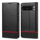 For Google Pixel 9 LC.IMEEKE Carbon Fiber Leather Phone Case(Horizontal Black) - 1