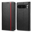 For Google Pixel 10 / 10 Pro LC.IMEEKE Carbon Fiber Leather Phone Case(Vertical Black) - 1