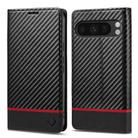 For Google Pixel 10 / 10 Pro LC.IMEEKE Carbon Fiber Leather Phone Case(Horizontal Black) - 1