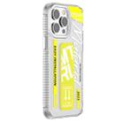 For iPhone 15 Pro Max Mutural Wing Flash Series TPU Phone Case with IML Stand(Yellow) - 1