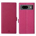 For Google Pixel 8 ViLi K Series Shockproof Magnetic Flip Leather Phone Case(Rose Red) - 1