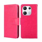 For Infinix GT 10 Pro 5G Crystal Texture Leather Phone Case(Rose Red) - 1