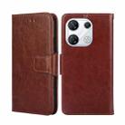 For Infinix GT 10 Pro 5G Crystal Texture Leather Phone Case(Brown) - 1
